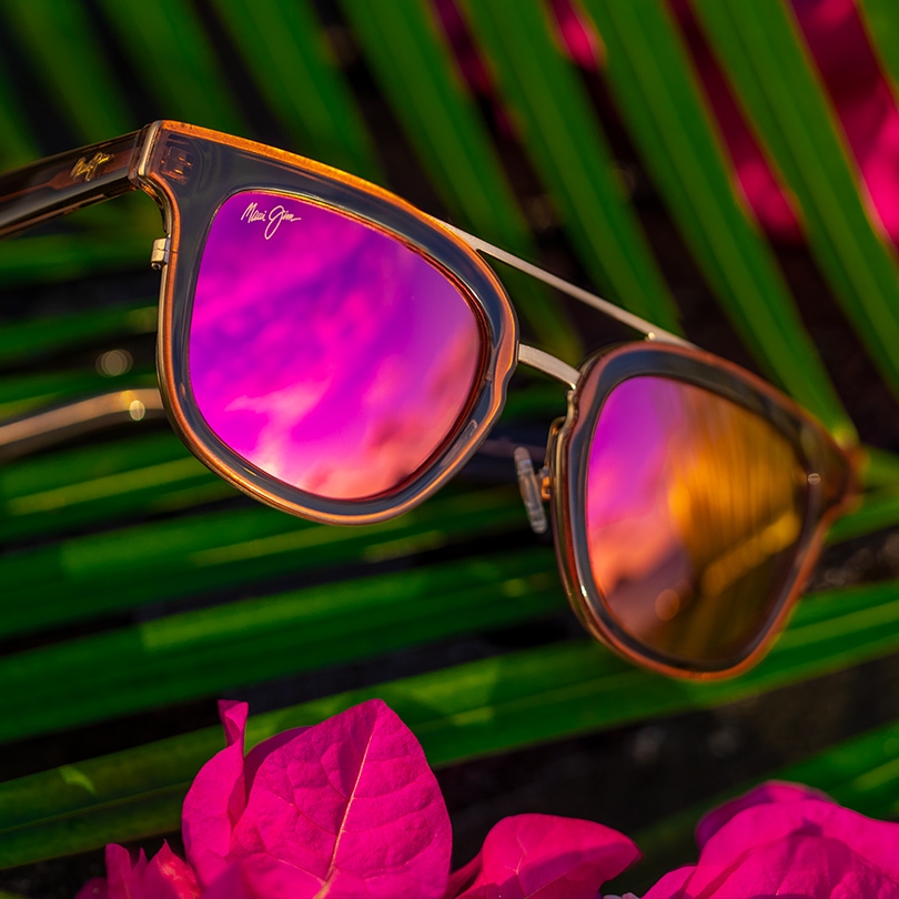 Accessories, Pink Sunset Square Sunglasses